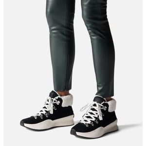 Sorel Black and White Ankle Boots